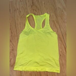 Lululemon Athletica Yellow Sleeveless Tank Top Racerback (cropped length)